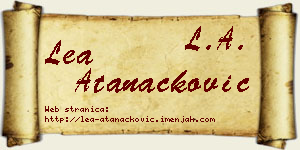 Lea Atanacković vizit kartica